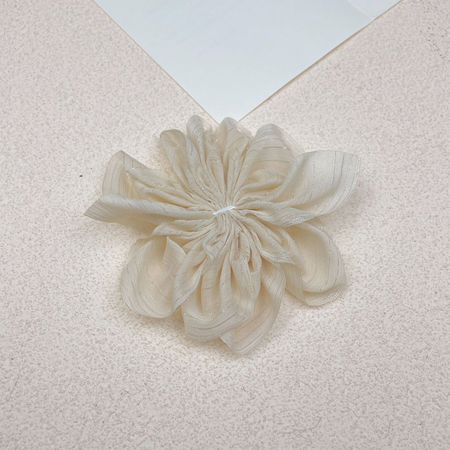 Glitter Mesh Flower Hair Clip
