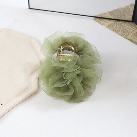 Sheer Flower Hair Claw