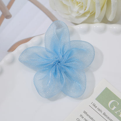 Mesh Fabric Flower Hair Clip