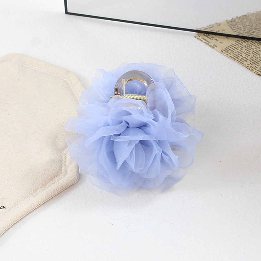 Sheer Flower Hair Claw