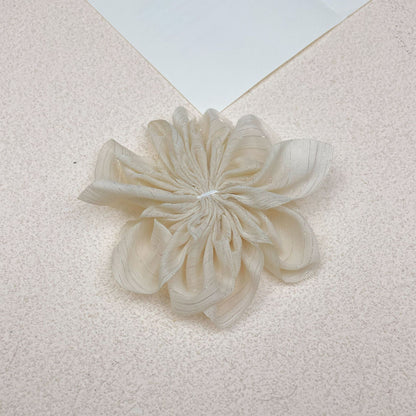 Glitter Mesh Flower Hair Clip