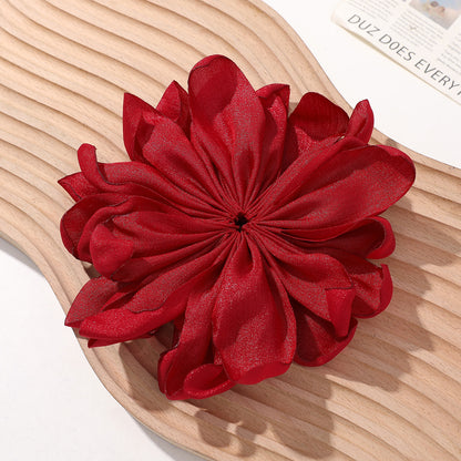 Layered Fabric Flower Hair Clip