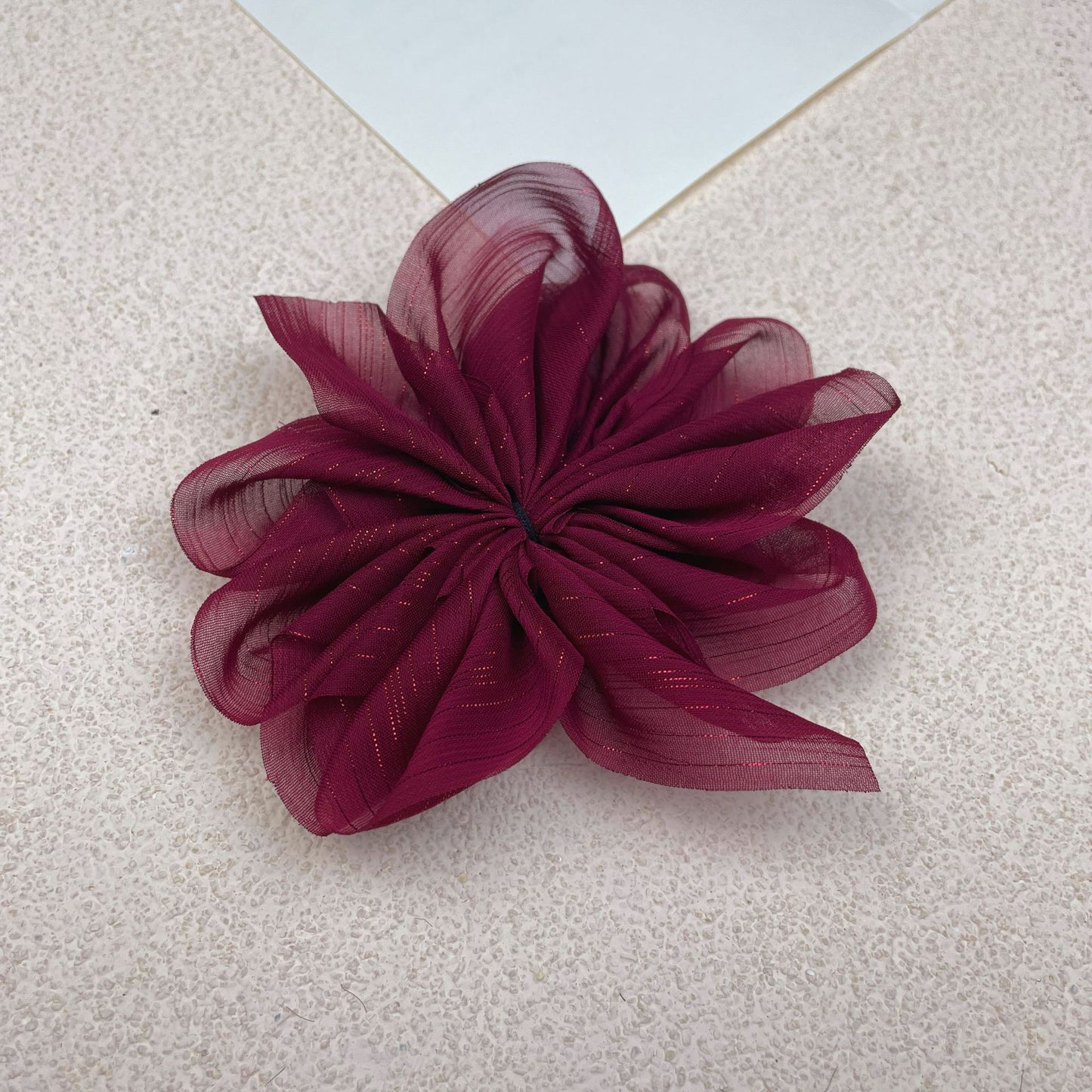 Glitter Mesh Flower Hair Clip