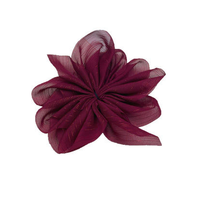 Glitter Mesh Flower Hair Clip