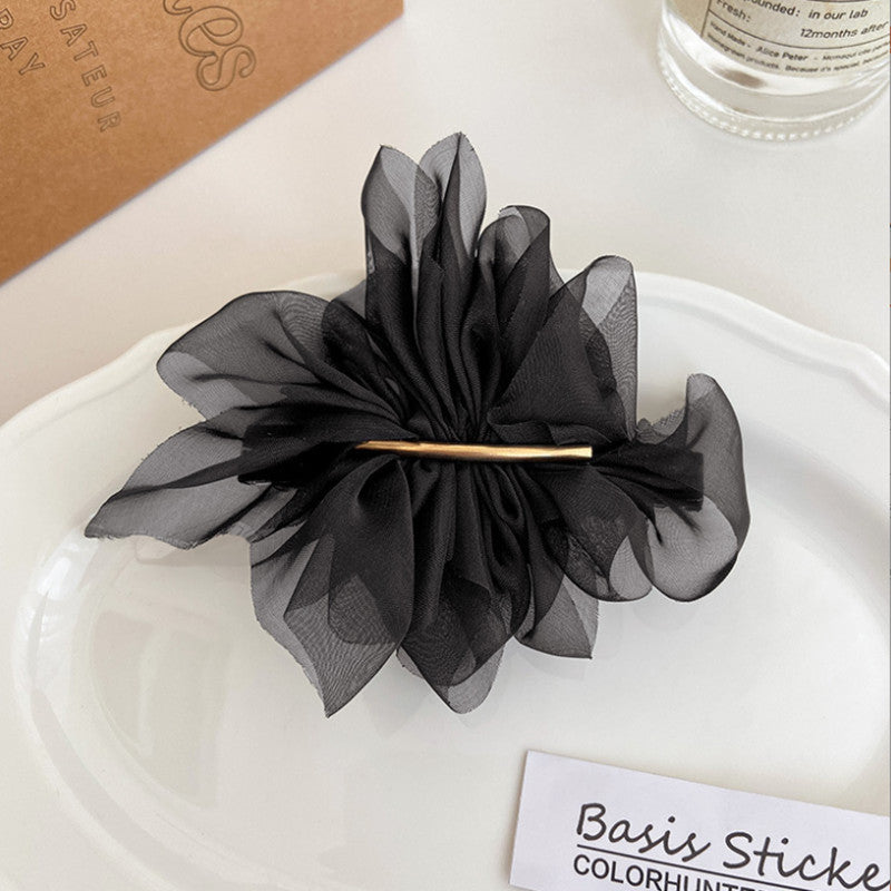 Sheer Flower Hair Clip