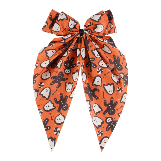 Halloween Print Fabric Hair Bow