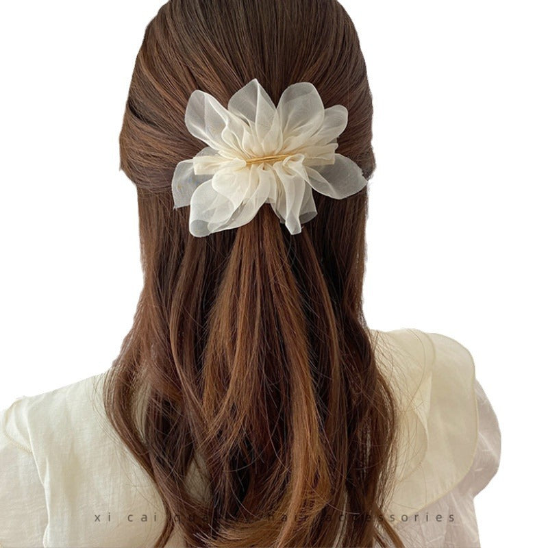 Sheer Flower Hair Clip
