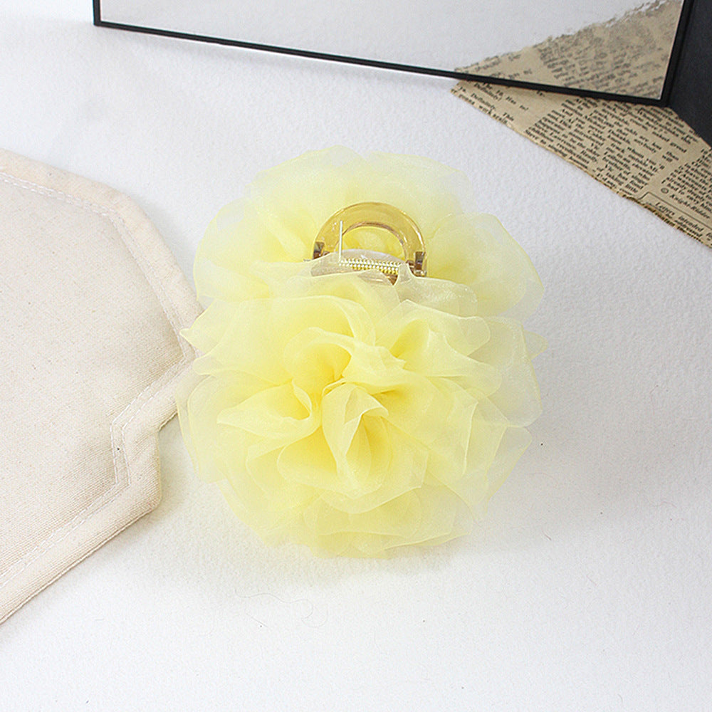 Sheer Flower Hair Claw
