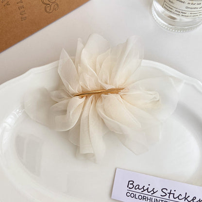 Sheer Flower Hair Clip