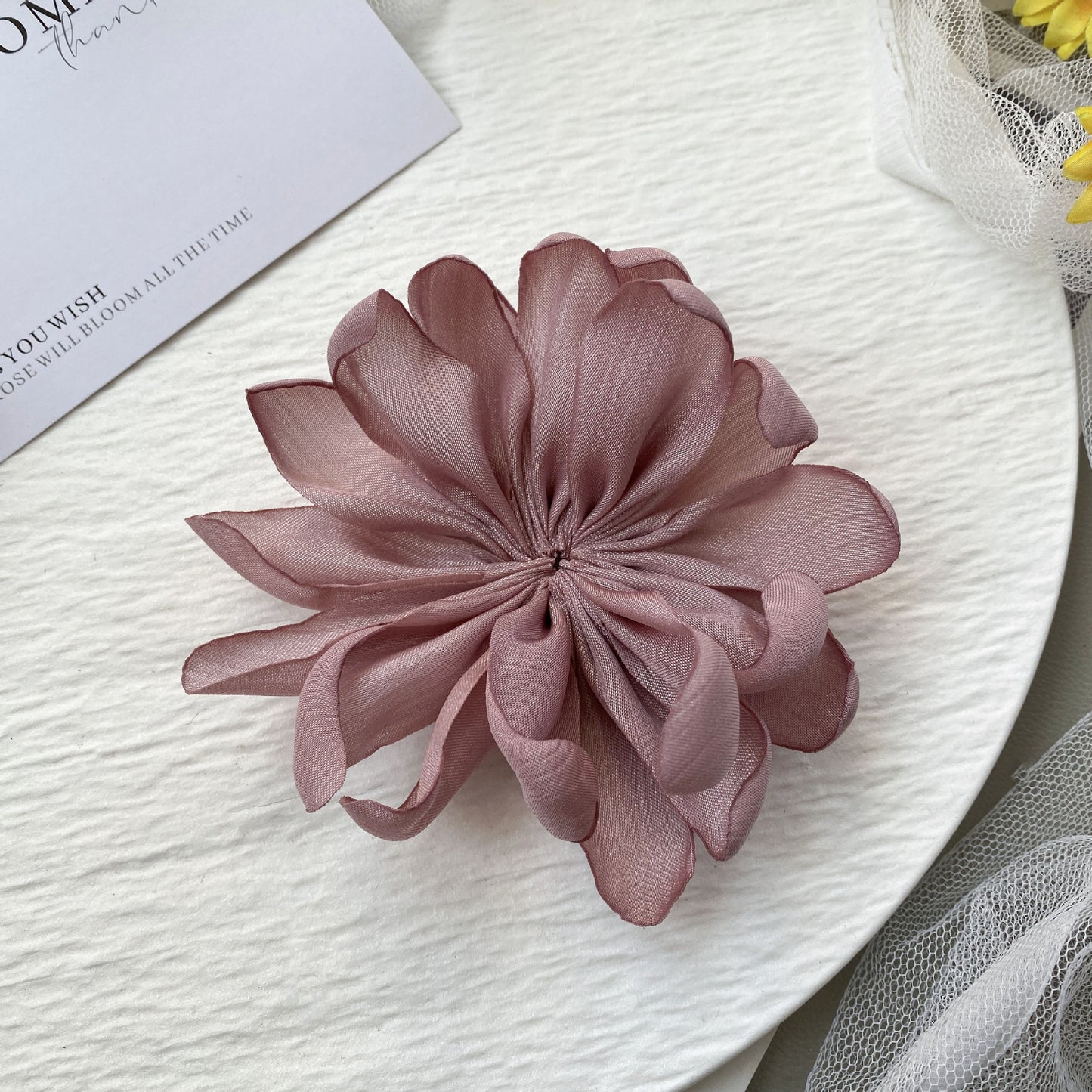 Oversized Fabric Flower Hair Clip