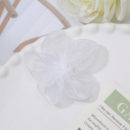 Mesh Fabric Flower Hair Clip