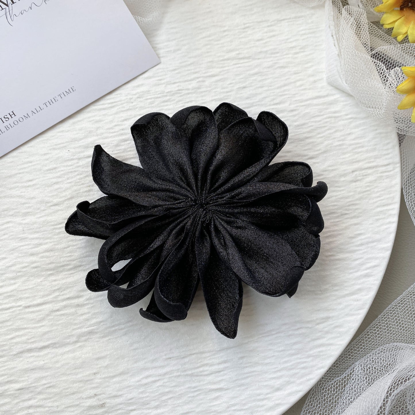 Oversized Fabric Flower Hair Clip