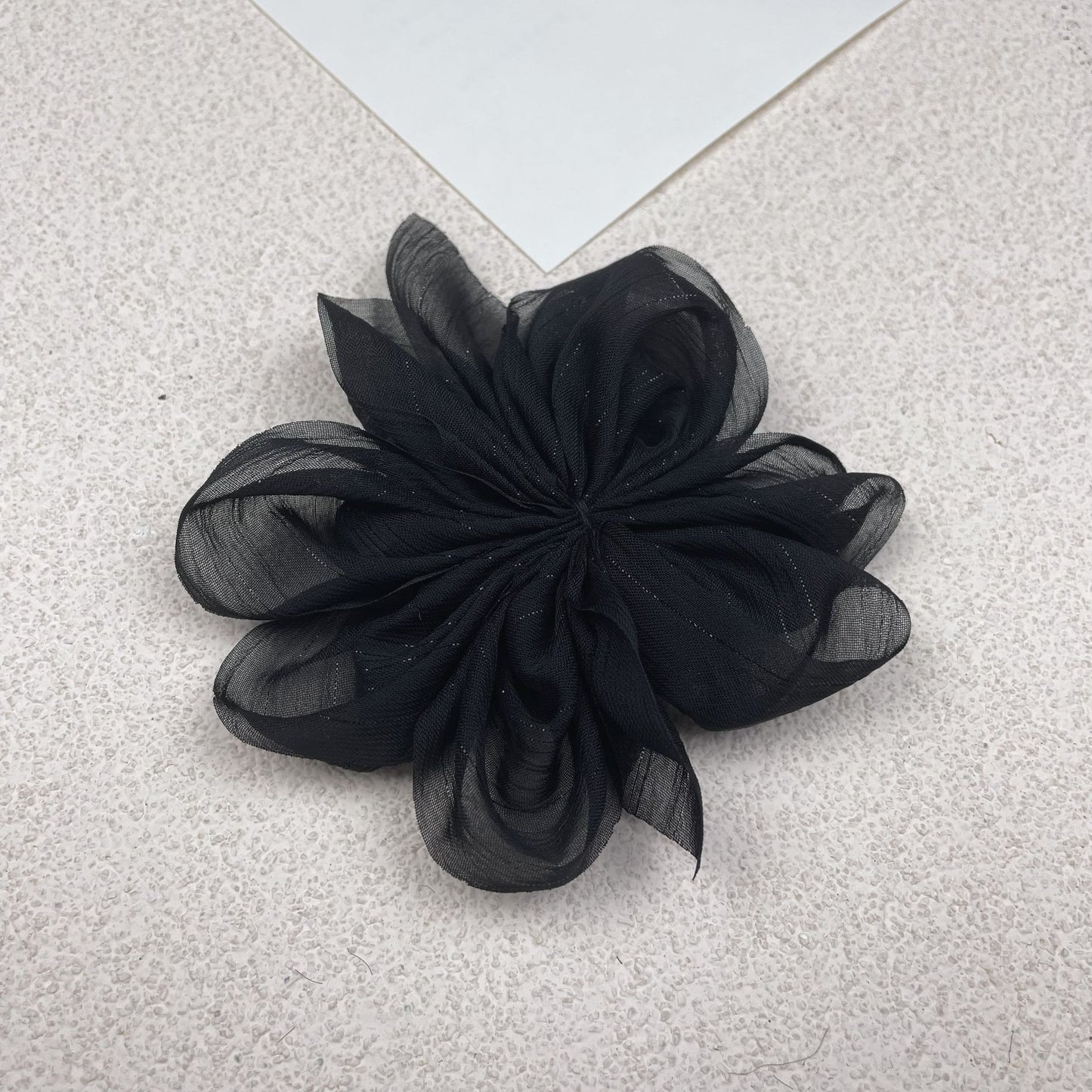 Glitter Mesh Flower Hair Clip
