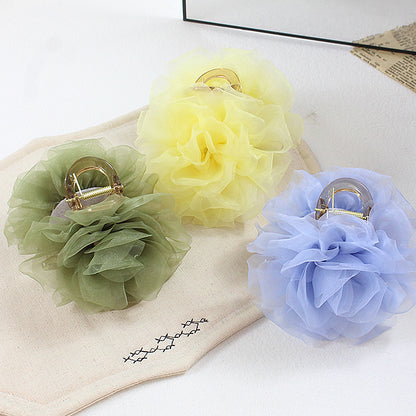 Sheer Flower Hair Claw