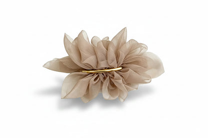 Layered Fabric Flower Hair Clip – 10 cm